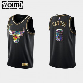Dres Chicago Bulls Alex Caruso 6 Nike 2021-22 Crno Golden Edition 75th Anniversary Diamond Swingman - Dječji